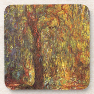 Treurwilg door Claude Monet, Vintage Fine Art Drankjes Onderzetter