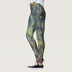 Treurwilg door Claude Monet, Vintage Fine Art Leggings