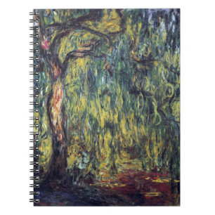 Treurwilg door Claude Monet, Vintage Fine Art Notitieboek