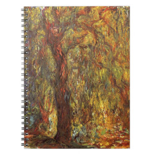 Treurwilg door Claude Monet, Vintage Fine Art Notitieboek