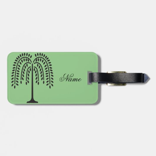 Treurwilg Silhouet Thunder_Cove Bagagelabel (Achterkant horizontaal)