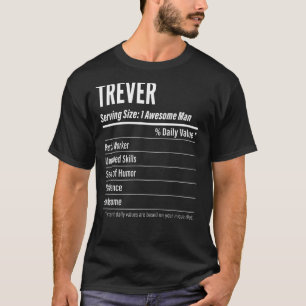 Trever Serving Maat Voeding Etiket Calorieën T-shirt