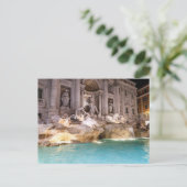 Trevi-fontein bij nacht - Rome, Italië Briefkaart (Staand voorkant)