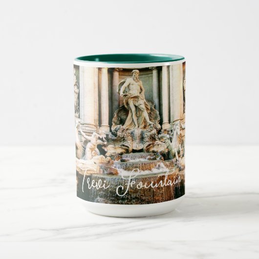 Trevi Fontein foto mok met aangepaste kleur handva (Midden)