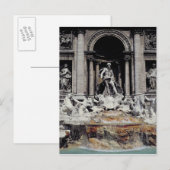 Trevi-fontein, gebouwd 1732-62 briefkaart (Voorkant / Achterkant)