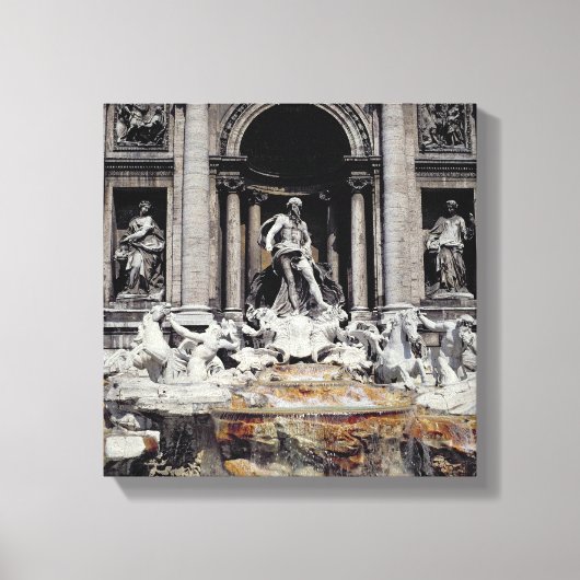 Trevi-fontein, gebouwd 1732-62 canvas afdruk (Voorkant)
