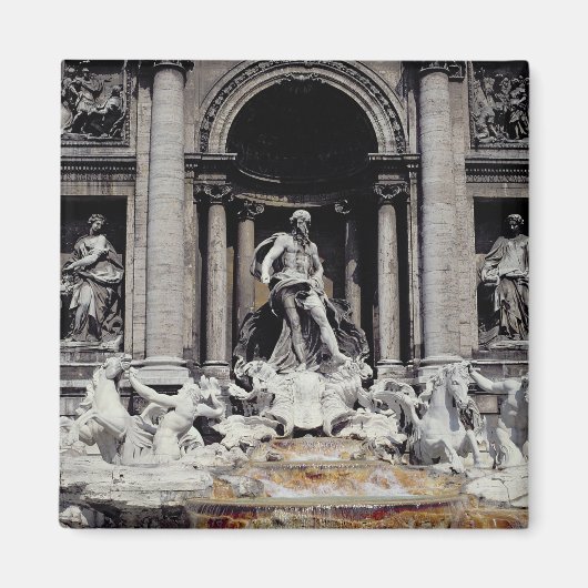 Trevi-fontein, gebouwd 1732-62 magneet (Voorkant)