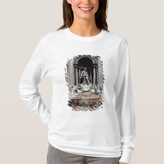 Trevi-fontein, gebouwd 1732-62 t-shirt (Voorkant)