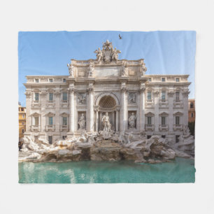 Trevi Fontein in de vroege ochtend - Rome, Italië Fleece Deken