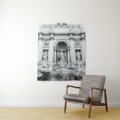 Trevi-fontein in Rome in zwart-wit #1 #reis Wandkleed (In situ)
