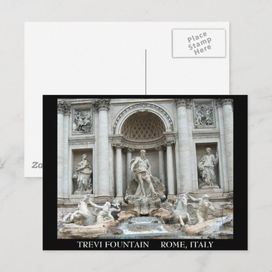 Trevi-fontein in Rome, Italië Briefkaart (Voorkant / Achterkant)