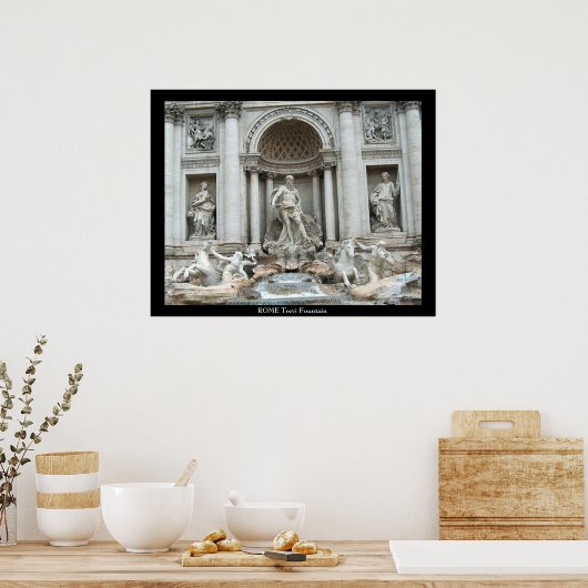 Trevi-fontein in Rome, Poster van Italië (Keuken)