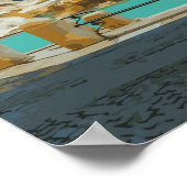 Trevi-fontein in Rome Travel Artwork Poster (Hoek)