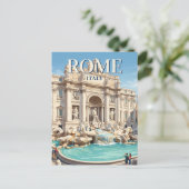Trevi Fontein Italië Briefkaart (Staand voorkant)