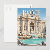 Trevi Fontein Italië Briefkaart (Voorkant / Achterkant)