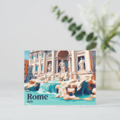 Trevi Fontein Italië Briefkaart (Staand voorkant)