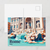 Trevi Fontein Italië Briefkaart (Voorkant / Achterkant)