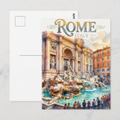 Trevi fontein Italië Briefkaart (Voorkant / Achterkant)