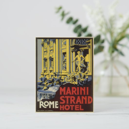 Trevi-fontein, Marini Strand Hotel, Rome Kaart (Staand voorkant)