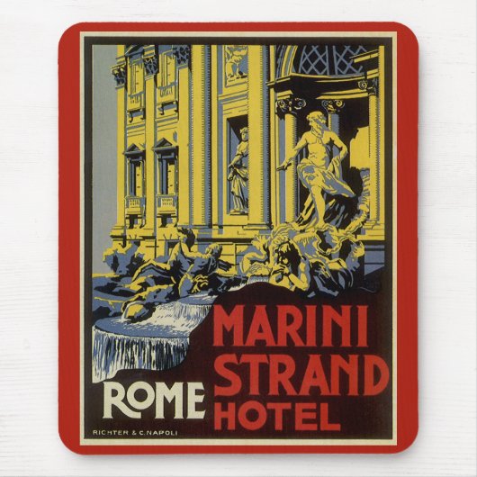  Trevi-fontein, Marini Strand Hotel, Rome Muismat (Voorkant)