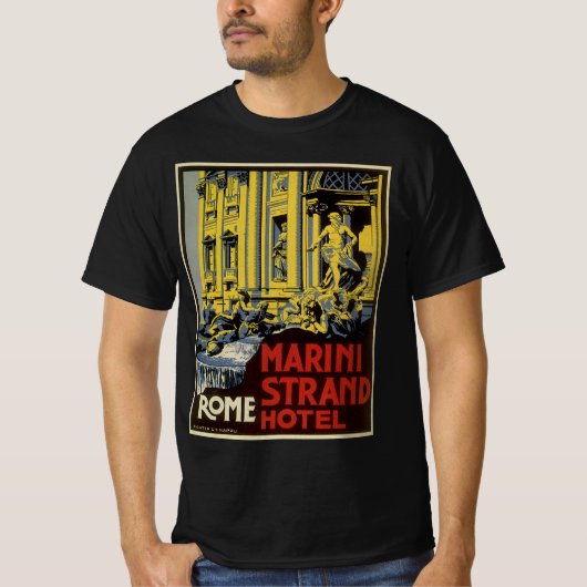 Trevi-fontein, Marini Strand Hotel, Rome T-shirt (Voorkant)