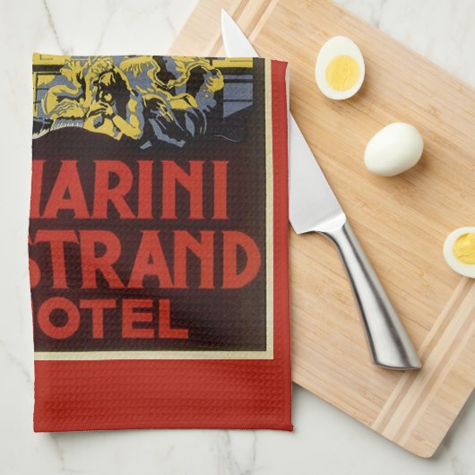  Trevi-fontein, Marini Strand Hotel, Rome Theedoek (Quarter Fold)