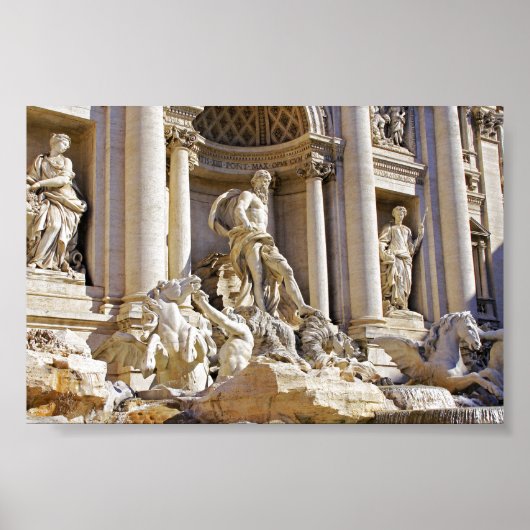 Trevi fontein metaal ornament poster (Voorkant)