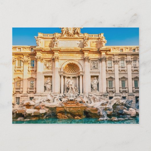 Trevi-fontein op het Briefkaart van Rome (Voorkant)