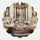 Trevi Fontein Papier Kerstmis foto ornament (Voorkant)
