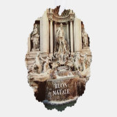 Trevi Fontein Papier Kerstmis foto ornament (Rechts)
