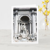Trevi Fontein Portret, Rome, Italië Kaart (Gele Bloem)