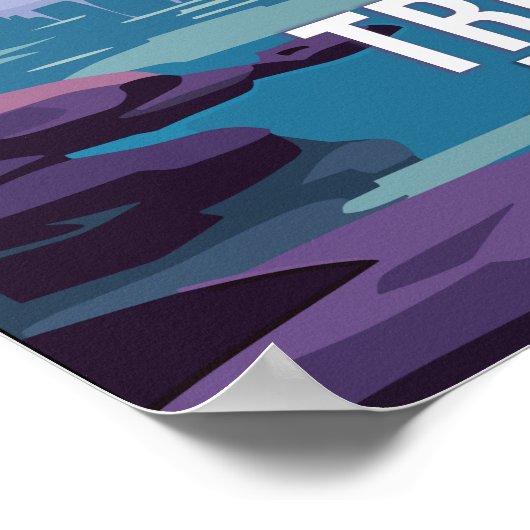 Trevi Fontein, reizen kunst poster (Hoek)