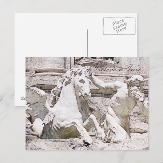 Trevi-fontein, Rome Briefkaart (Voorkant / Achterkant)
