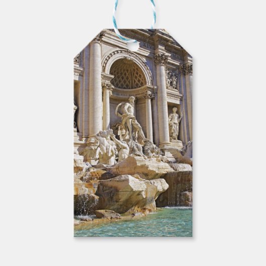 Trevi Fontein Rome Fotografie Cadeaulabel (Voorkant)