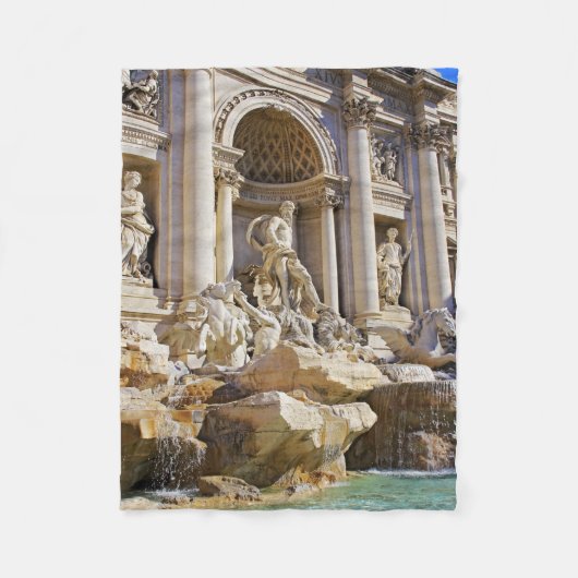 Trevi Fontein Rome Fotografie Fleece Deken (Voorkant)