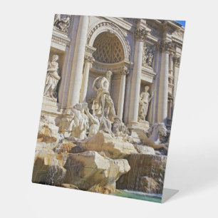 Trevi Fontein Rome Fotografie Reclamebord Met Voetstuk