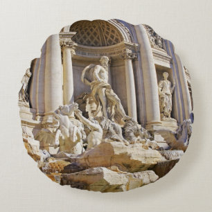 Trevi Fontein Rome Fotografie Rond Kussen