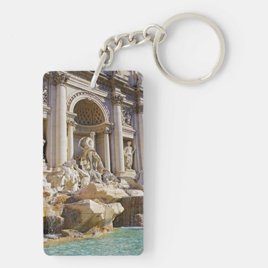 Trevi Fontein Rome Fotografie Sleutelhanger (achterkant)