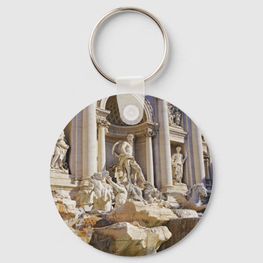 Trevi Fontein Rome Fotografie Sleutelhanger (Voorkant)