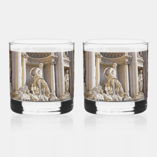 Trevi Fontein Rome Fotografie Whisky Glas (Voorkant)