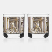 Trevi Fontein Rome Fotografie Whisky Glas (Achterkant)