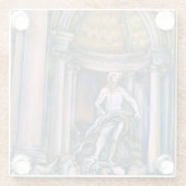 Trevi fontein, Rome Glazen Onderzetter (Achterkant)