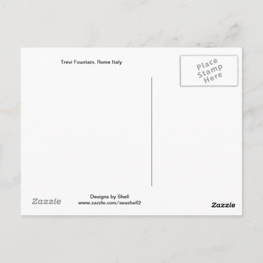 Trevi-fontein Rome, Italië Briefkaart (Achterkant)
