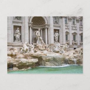 Trevi Fontein Rome Italië Schilderachtige Ansichtk Briefkaart