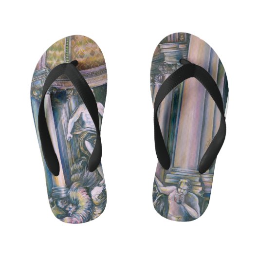 Trevi fontein, Rome Kinder Teenslippers (Voetbed)