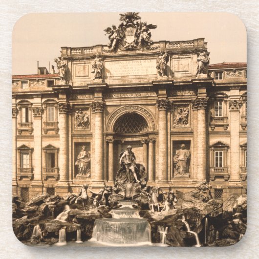 Trevi-fontein, Rome, Lazio, Italië Drankjes Onderzetter (Voorkant)
