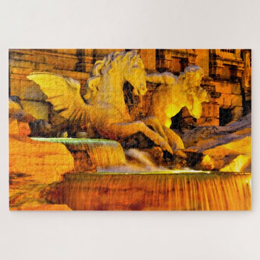 Trevi fontein Rome. Legpuzzel (Horizontaal)