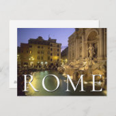 Trevi-fontein 's nachts | Rome, Italië | Dank u Briefkaart (Voorkant / Achterkant)