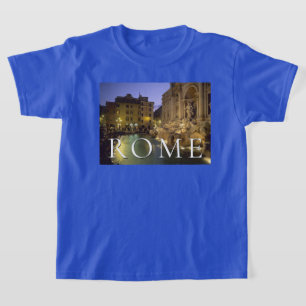 Trevi-fontein 's nachts Rome, Lazio, Italië T-shirt