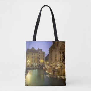 Trevi-fontein 's nachts, Rome, Lazio, Italië Tote Bag